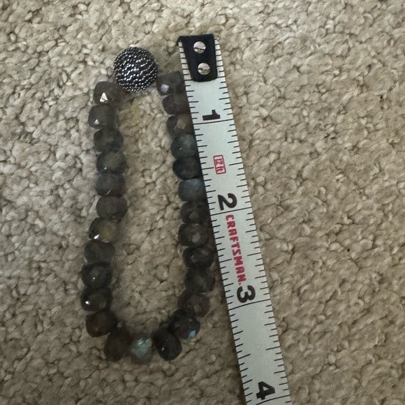 Vintage Labradorite & Sapphire Gemstone Estate Jewelry Bracelet - Picture 10 of 10